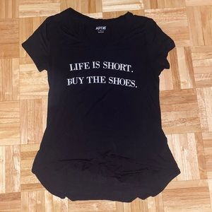 Apt 9 Black Graphic Tee Shoes